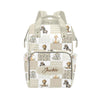 Noverbibi Custom Crown Animals Baby Diaper Bag with Name - Personalized Nursing Travel Tote Backpack for Mom or Dad, Custom Name