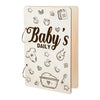 SUPERDANT Babys Daily Greeting Card Holder Organizer Baby Memory Book Wooden Card Keeper Binder Baby Journal Cards Keeper Photo