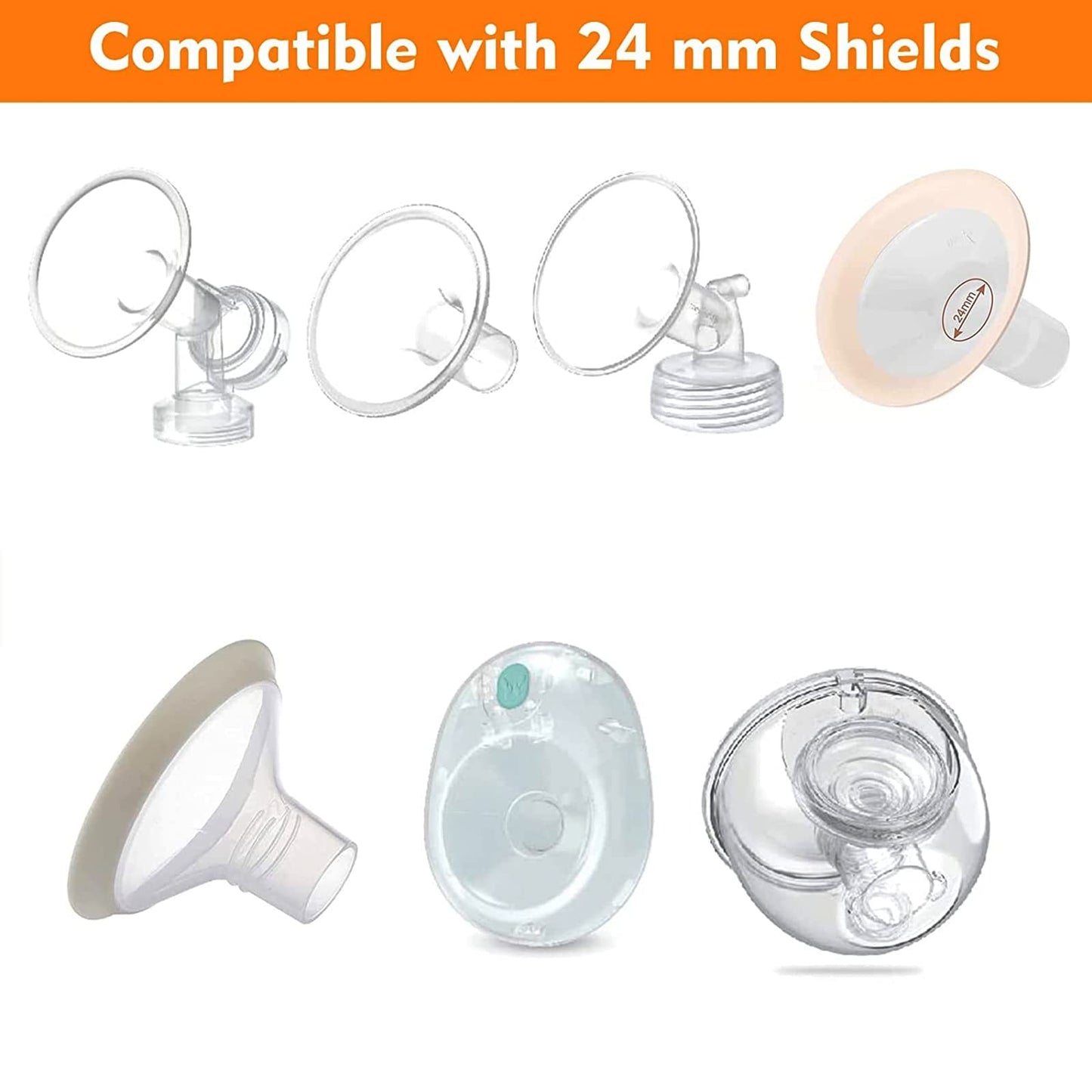 Loveishere 15Mm Flange Inserts Compatible With Medela/Tsrete/Momcozy S9 S10 S12 Wearable Cups & Spectra S1 S2, 24Mm Breast Pump