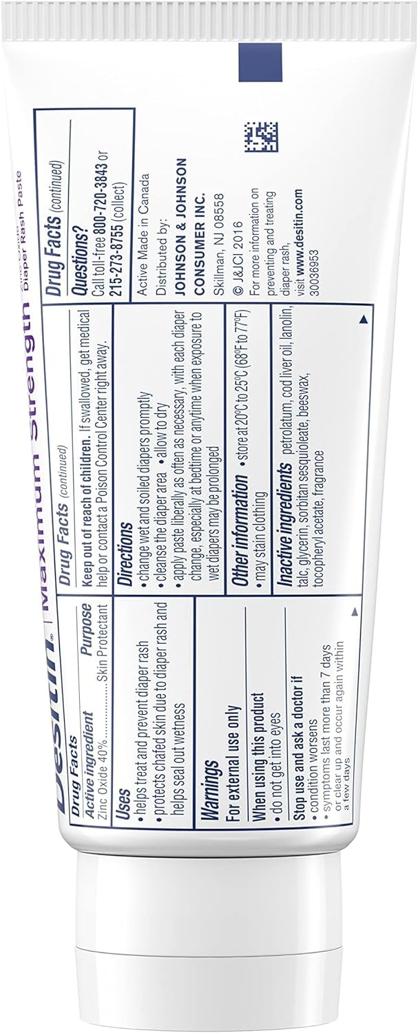 Desitin Diaper Rash Paste, 4 Oz (3 Pack)