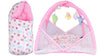 Bantoo Baby Bed Bedding Set for New Born Baby | Play Gym | Mosquito Net | Playing Mat | Mattress | Carry | Boys & Girls | Gift C