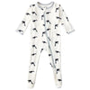 Soft Bamboo Viscose Footies, 2-Way Zipper, Unisex, 0-3 Months, Orca, 95% Viscose Made From Bamboo, 5% Spandex - Imported