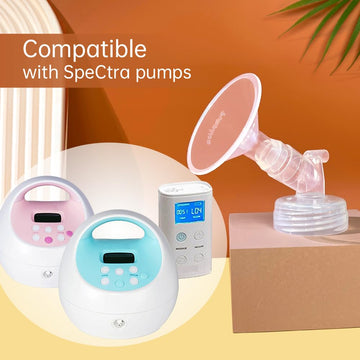 Pumpmom-Us 18Mm Flange Pump Parts For Spectra S2 Spectra S1 Spectra 9 Plus Breastpump, Flange Valve Tubing Backflow Protector, N