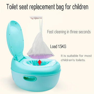 100 Pack Portable Travel Universal Potty Chair Liners With Drawstring Training Toilet Seat Potty Bags Cleaning Bag For Kids Todd