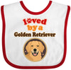 Inktastic Golden Retriever Dog Lover Baby Bib White And Red 391Af