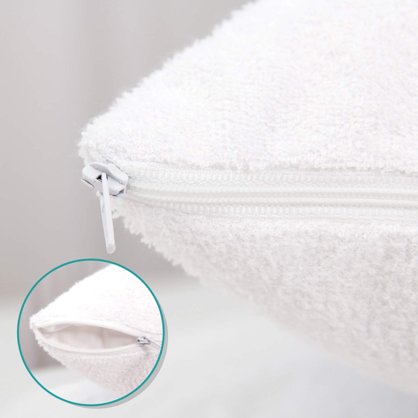 Toddler Pillowcase Protector 2 Pack, Waterproof Pillowcase Cover, Viscose Made From Bamboo Travel Pillow Case Cover With Zipper,