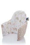 IKEA Antilop High Chair Cover, Cotton Cushion Cover for Babies and Toddlers, Brown Rainbow