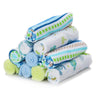 Spasilk 10 Pack Soft Terry Bath Washcloths - Newborn Boy Or Girl, Blue Stripes