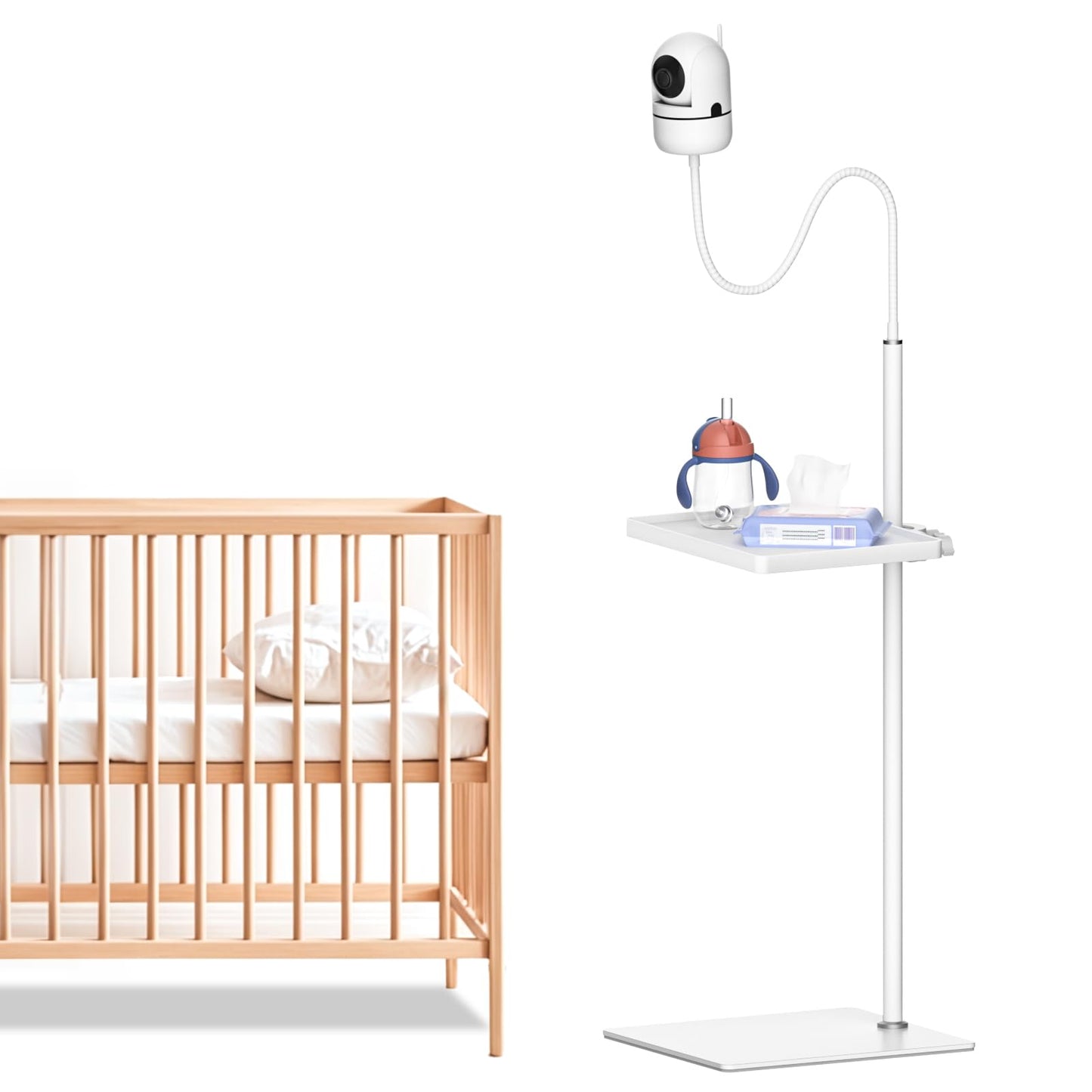 Height Adjustable Baby Monitor Camera Stand for HelloBaby, VTech, Infant Optics DXR-8 & DXR-8 Pro, Nanit Pro Baby Monitor Stand