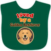 Inktastic Golden Retriever Dog Lover Baby Bib Green 391Af