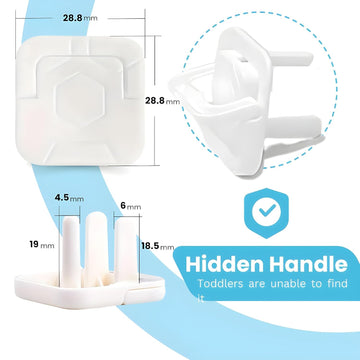 60 Pack Outlet Covers Baby Proofing With Pull Handle- Plug Covers Baby Proofing- White Baby Proof Outlet Covers 3 Prong Child Pr