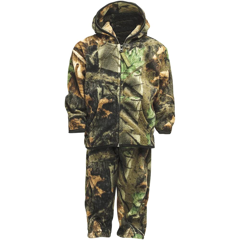 Trailcrest Infant - Toddler Camo Full Zip Hoodie Sweatshirt Fleece Jacket & Pants Set, Camo, 5T