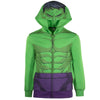 Marvel Avengers Boys Zip-Up Hooded Cosplay Sweatshirt, Black Panther, Hulk, Or Miles Morales Spider-Man (Hulk, Size 10/12)