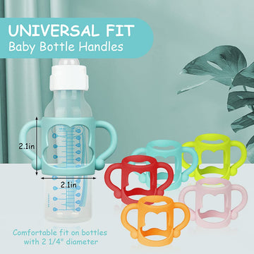 Aolso Silicone Baby Bottle Handles, 3Pcs Bottle Handles, Baby Bottle Handles Has Easy Grip Handles, Bottle Handles For 2.25' Di