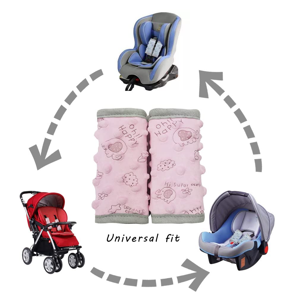 Dodo Nici Car Seat Strap Cover For Baby, Seat Belt Cover Cushion, Belt Pads Fit Baby Carrier/Pushchair/Stroller, Cozy Peace Dott