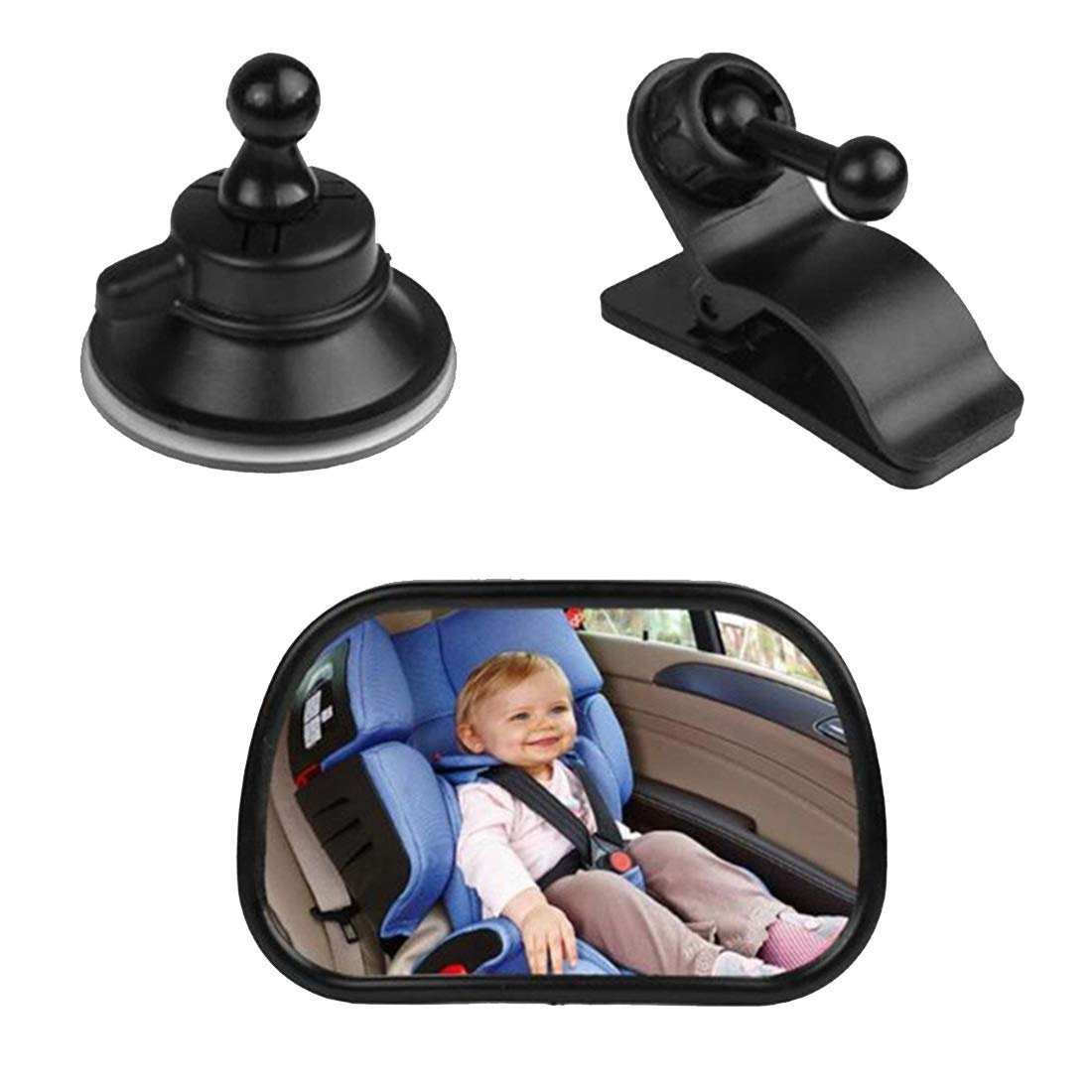 ZYHW Baby Car Mirror Safety Car Seat Mirror for Rear Facing Infant Wide Adjustable 360 Degree View,Shatterproof,Fully Assembled,