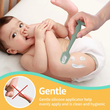 Soskygelo Baby Diaper Cream Spatula, 4Pack Silicone Butt Spatula Baby Paste Diaper Cream Applicator For Newborn Babies