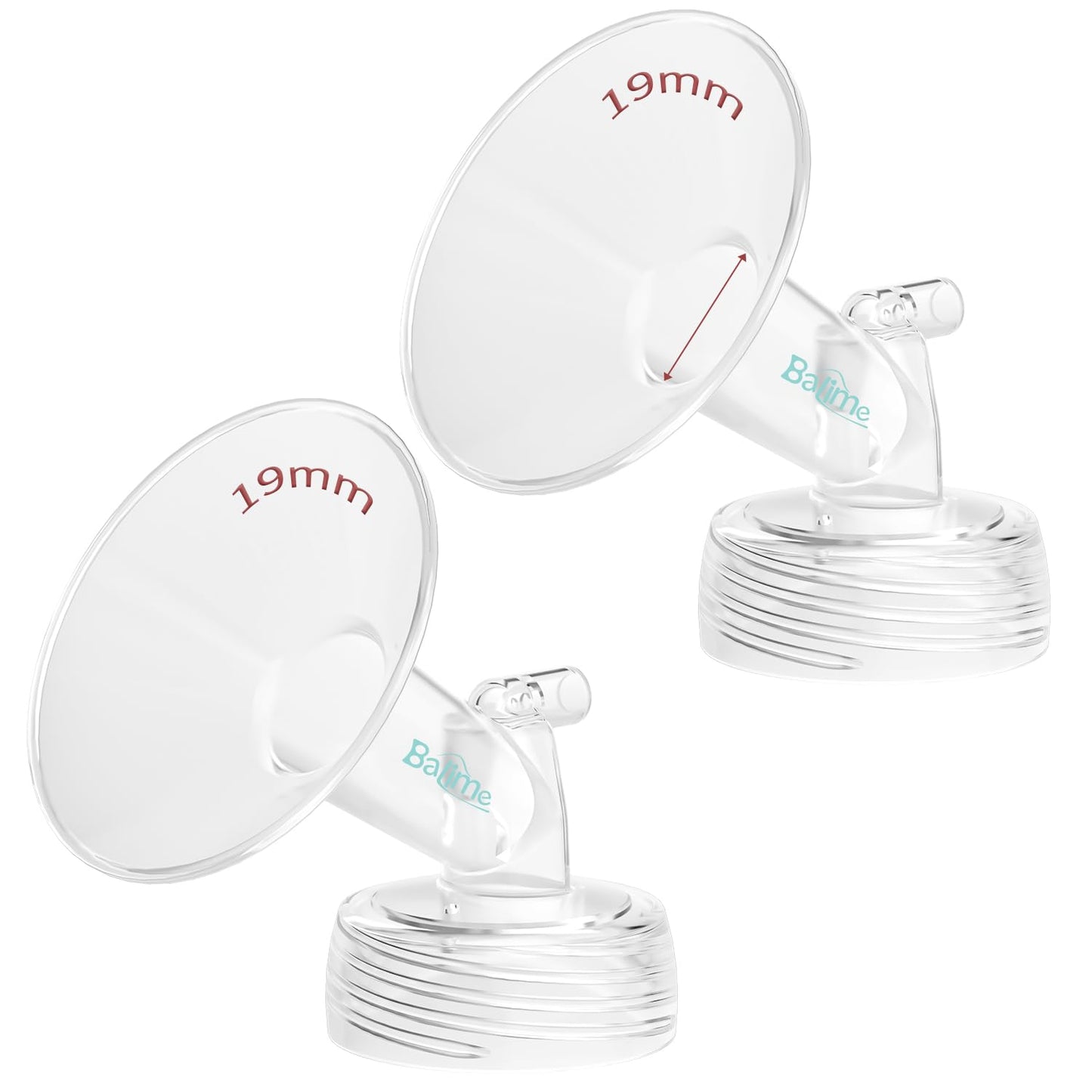 BALIME 19MM Wide-Mouth Flange Spectra Replacement Pump Parts for S1 S2 - Exact Fit Medical Grade Flanges Breast Pump Parts - BPA