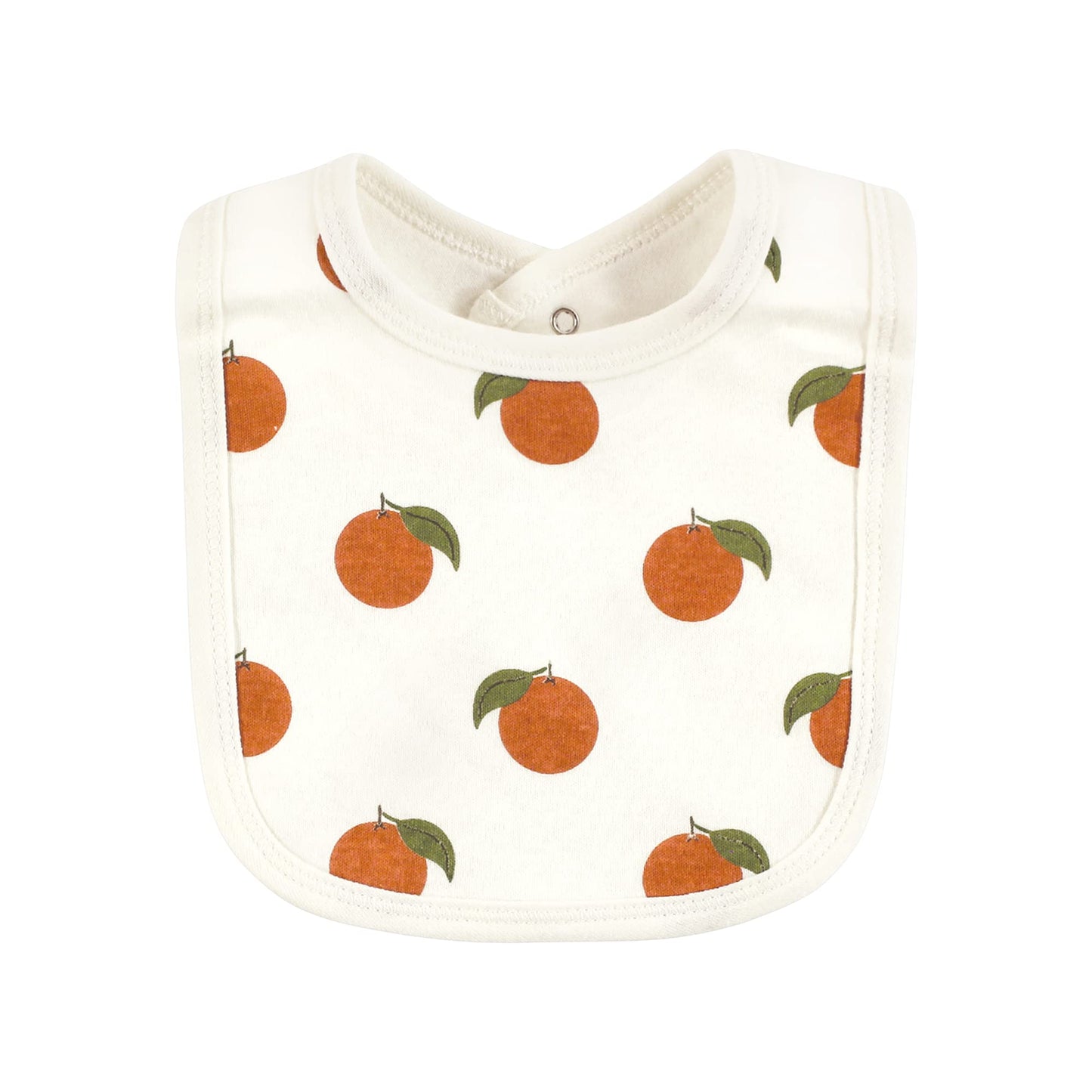 Touched By Nature Unisex Baby Organic Cotton Bibs, Fruits And Veggies, One Size