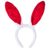 Cute Soft Touch Bunny Ears Headband Christmas Rabbit Ears Headband Gift For Children Kids Girls (Red)