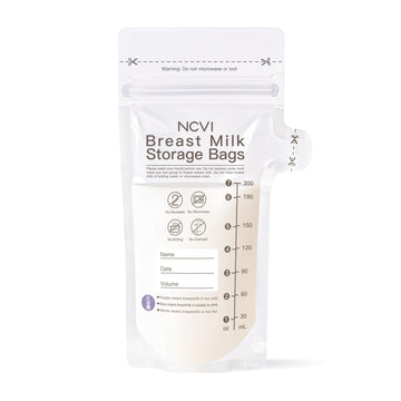 Ncvi Breastmilk Storage Bags, 25 Count Milk Storage Bags For Breastfeeding, 7Oz Breast Milk Storage Bags With Temp-Sensing, Doub