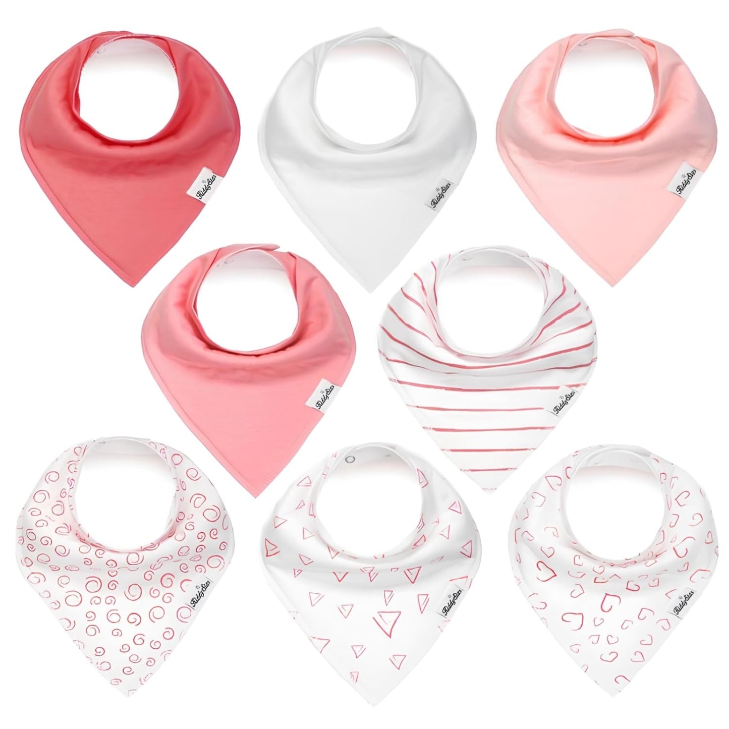 Kiddystar Organic Baby Bibs - Soft, Absorbent Cotton Bandana Bibs For Drooling & Teething - Adjustable & Stylish Baby Gift