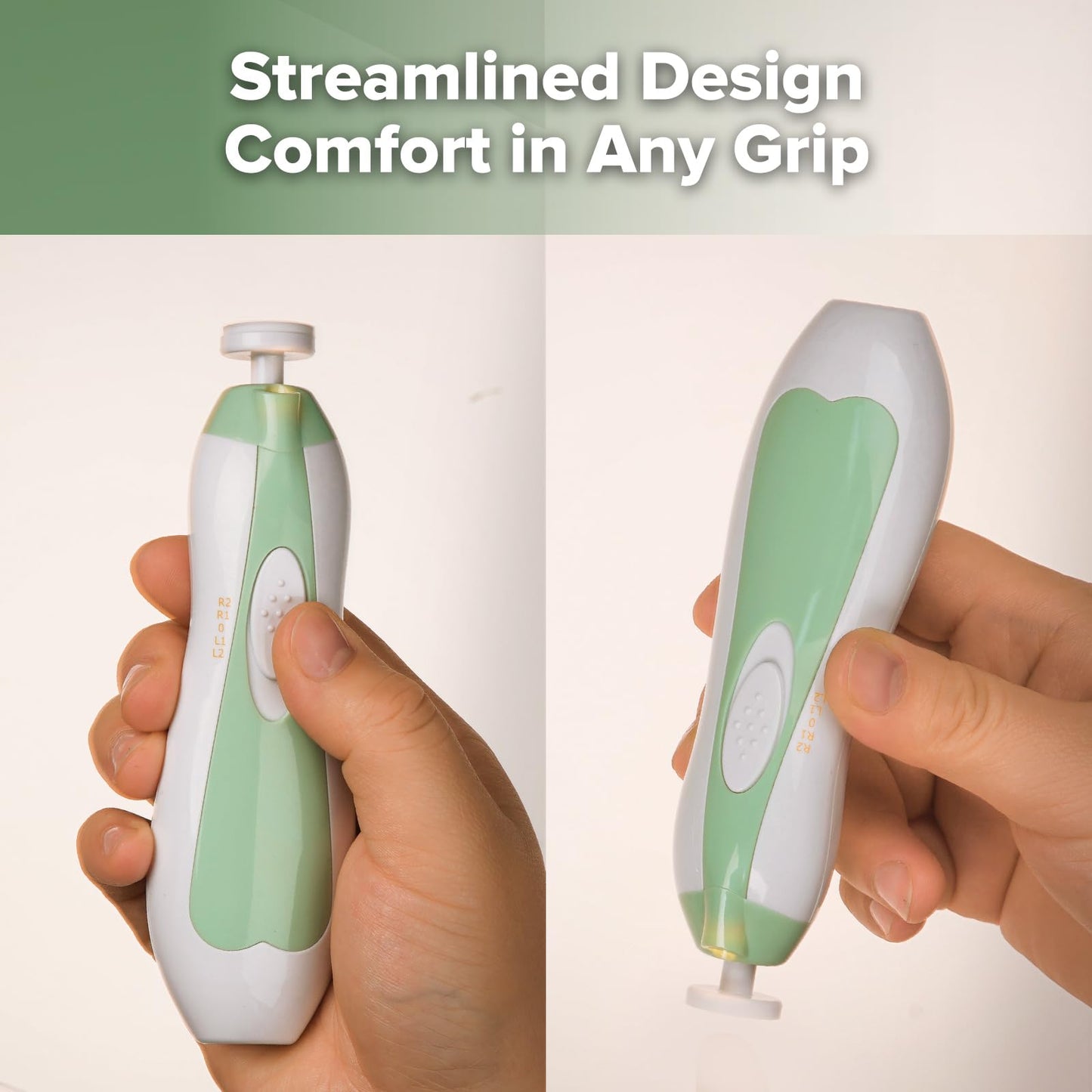 Haakaa Baby Nail File Electric Baby Nail Care Set With Led Light, Baby Nail Clippers For Newborn/Infants/Adults Toenails And Fin