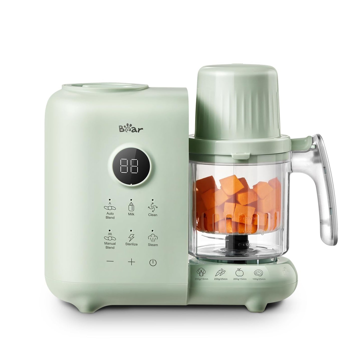 Bear 2025 Baby Food Maker with Two Layer Steam Baskets, Multifunction Baby Food Processor Steamer Puree Blender, Baby Food Mill