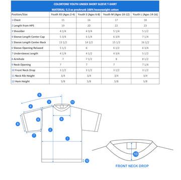 Colortone 100% Cotton Spider Tie Dye T-Shirt For Kids 10-12, Medium, Spider Baby Blue