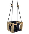 Xsource Montessori Wooden Baby Swing Seat - Indoor Toddler Hanging Chair With Safety Harness -Modern Wood Baby Swing & Wood Swin