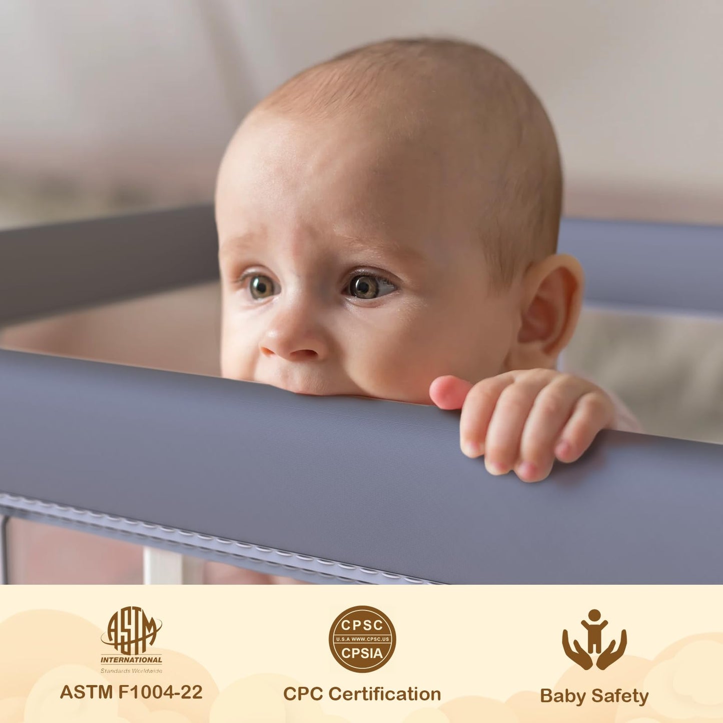 Weksi Foldable Baby Playpen With Mat, 50' X 50' Portable Play Pen For Toddlers With 2 Handlers, Easy Setup For Indoor/Outdoor