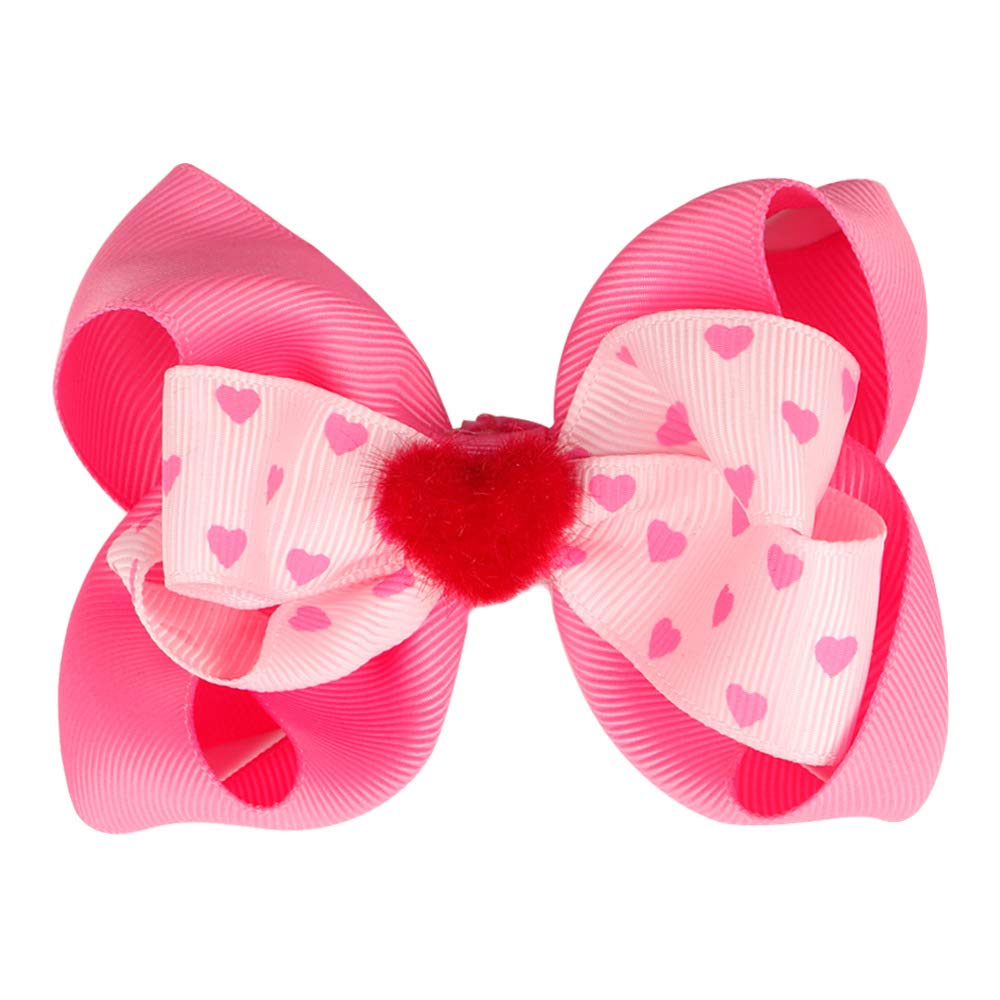 Valentine'S Hair Hoop Headband Bow Baby Girls Hair Clips Pin Bow Accessories Jhv13 (Hair Clips-A)