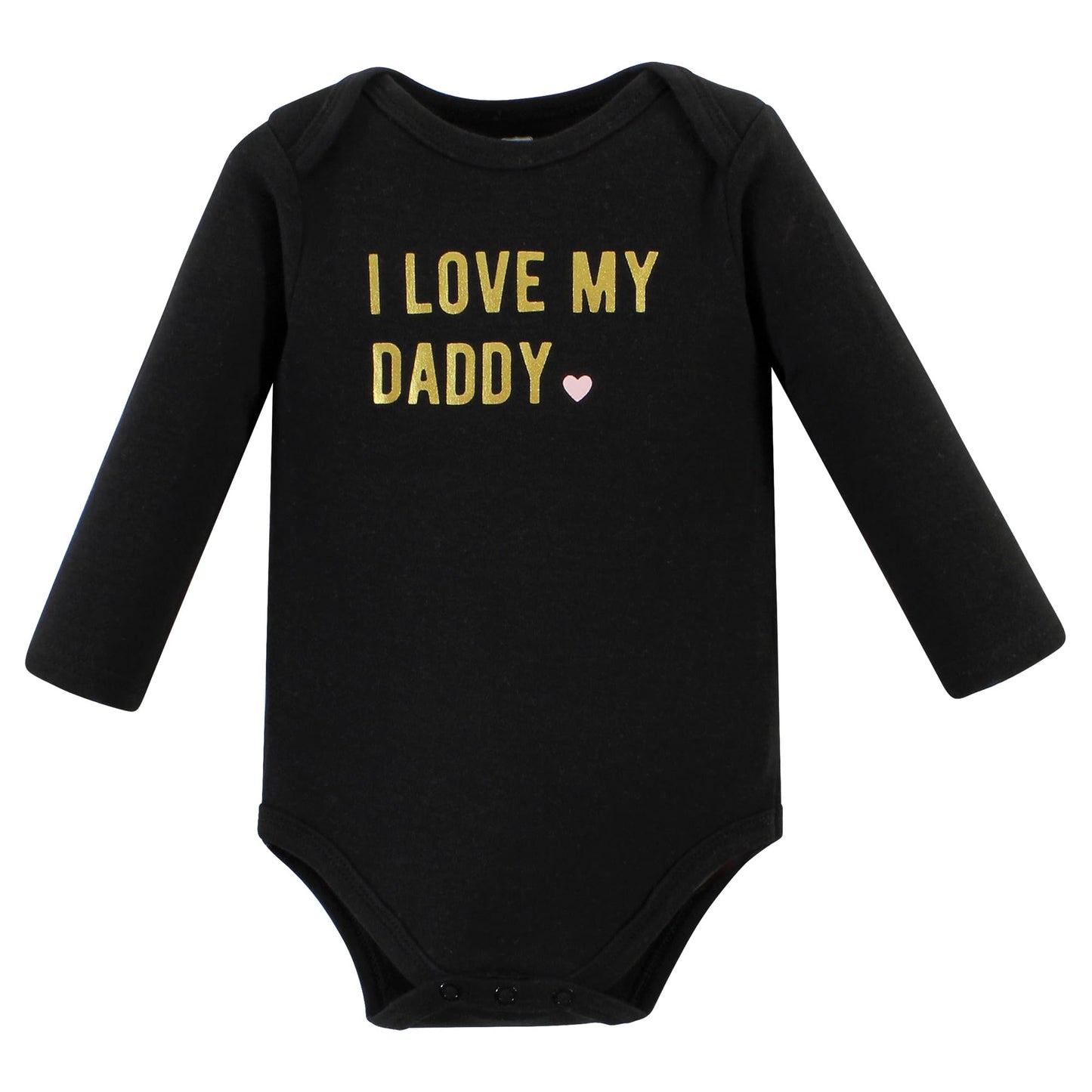 Hudson Baby Unisex Baby Cotton Long-Sleeve Bodysuits, Daddys Little Princess 3-Pack, 12-18 Months