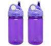 MEM WORLDSHOP Sustainable Grip-N-Gulp Water Bottle, 12 oz - 2 Pack (Purple) - Grip-N-Gulp Water Bottles, Leak Proof Sippy Cup, D