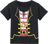 Cosland Pirate Shirt Kids Boys Halloween Costume, Black, Small