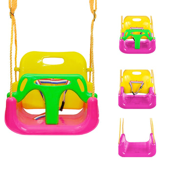 Ifoyo Kids Swing Seat, 3 In 1 Toddler Swing Chair Secure Swing Seat Detachable Swing Seat High Back Swing Set For Playground Ind