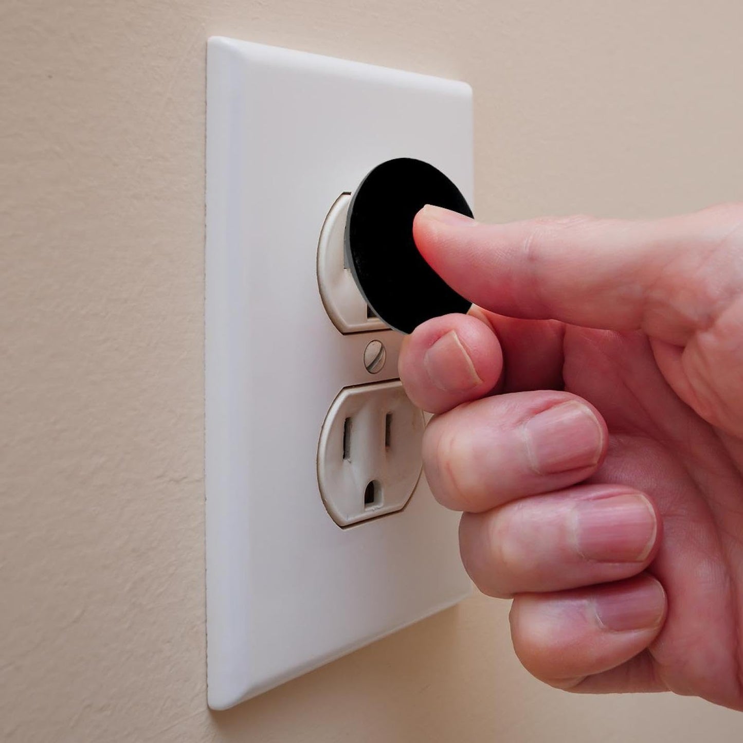 Generic 12 Pcs Baby Child Proofing Outlet Covers, Electrical Safety Socket Protection Caps For 2-Prong Power Wall Plate Pure Bla