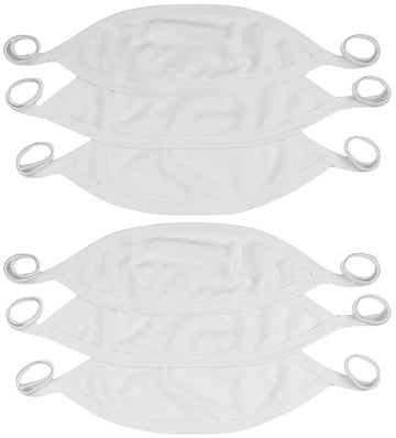 Tobeinstyle Babies' 6-Pack Comfortable Newborn Baby Belly Binder - White - One Size