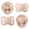 Bibs Try-It Collection | 4-Pack Soothers | Bpa-Free Round, Anatomical & Symmetrical Nipple | Natural Rubber Latex/Silicone | Mad