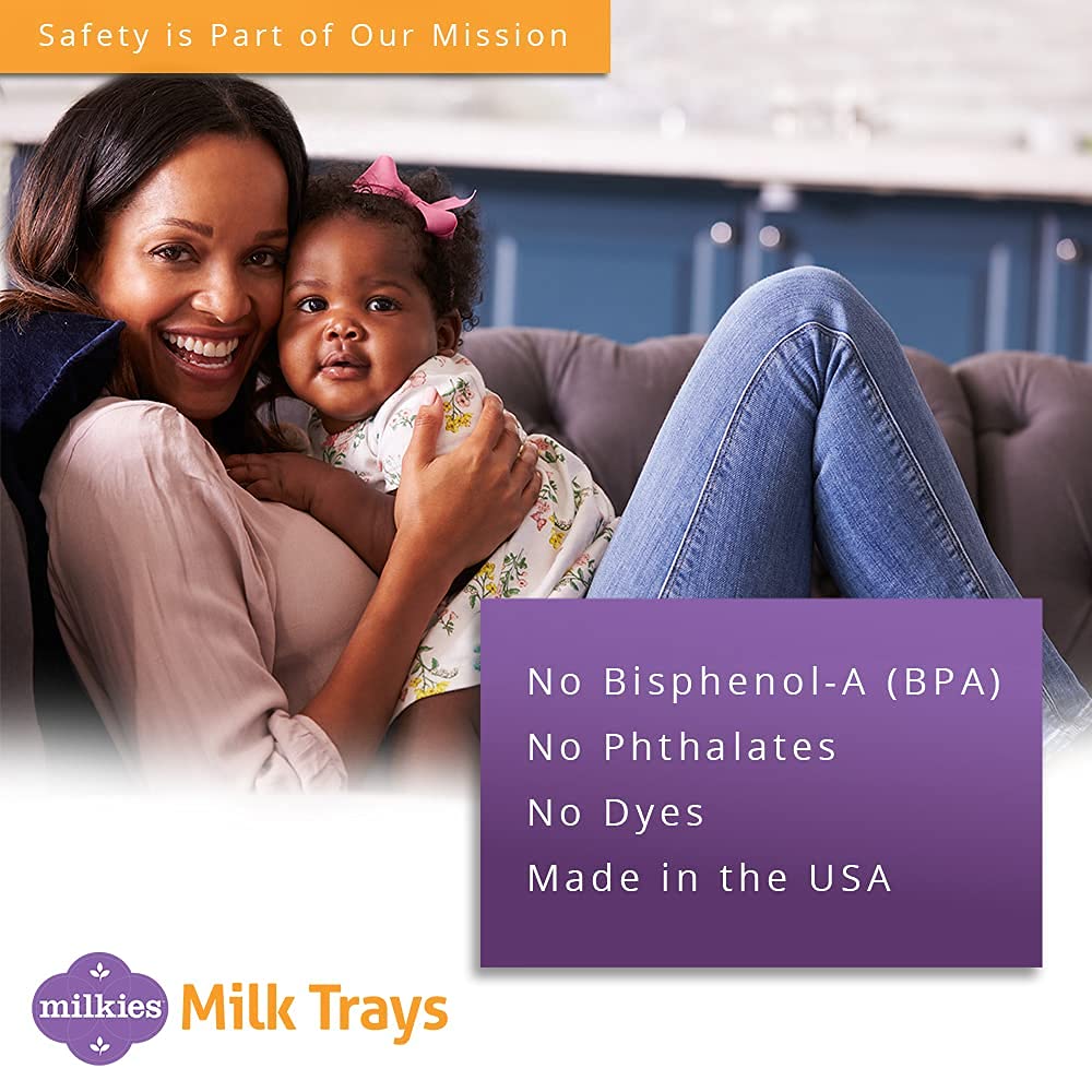 Milkies Fairhaven Health Milk Tray With Lid, Breastmilk Freezer Organization, 1 Ounce Sticks, Set Of 2, Reusable, Bpa And Silico