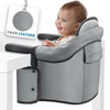 Elegant Faux Leather Hook-On High Chair - Portable, Clip-On For Travel, Suitable For Babies