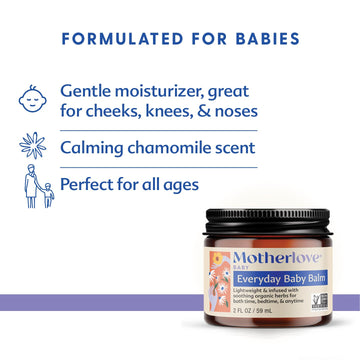 Motherlove Everyday Baby Balm (2Oz) Plant-Based, All-Natural Baby Essential For Newborns, Infants, & Toddlers-Moisturizing Herba
