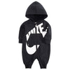 Nike Baby Boy All Day Play Hooded Coverall Romper (Black(56B954-023)/White, 12 Months)