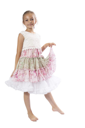 Girls Luxury Petticoat, Poodle Skirt Costume, Crinoline Underskirt, Malco Modes, Xs, White