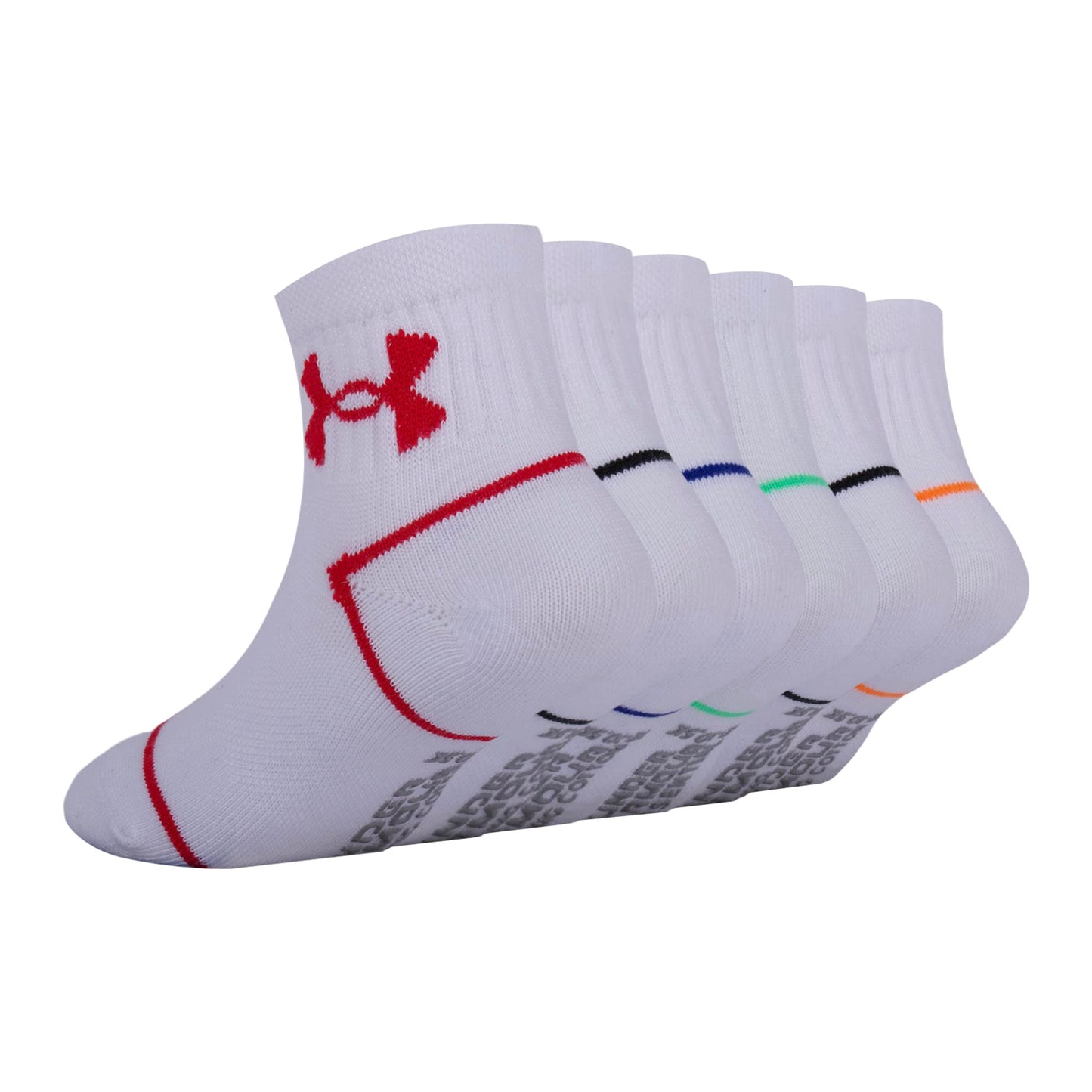 Under Armour Baby Boys Multi Pack Basic Essential Quarter Sock, White, 12-24 Months
