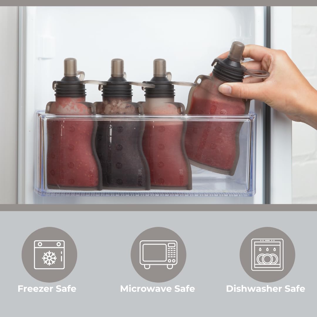 Haakaa Silicone Yummy Pouch (4.5 Oz) - Reusable Snack Pouch For Babies/Toddlers/Kids - Leak-Proof, Food-Grade Silicone: Freezer