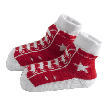Jazzytoes High Top Sneakers, Red, 6-12 Months