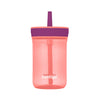 Contigo Kids Leighton Straw Tumbler With Spill-Proof Leak-Proof Lid, 14Oz, Coral/Grape