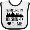 Inktastic Houston Texas Someone Loves Me Skyline Baby Bib White And Black 35Ecc