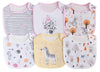 Maiwa 6 Pack Waterproof Cotton Baby Bibs For Girls Boys For Drooling Eating With Adjustable Snaps